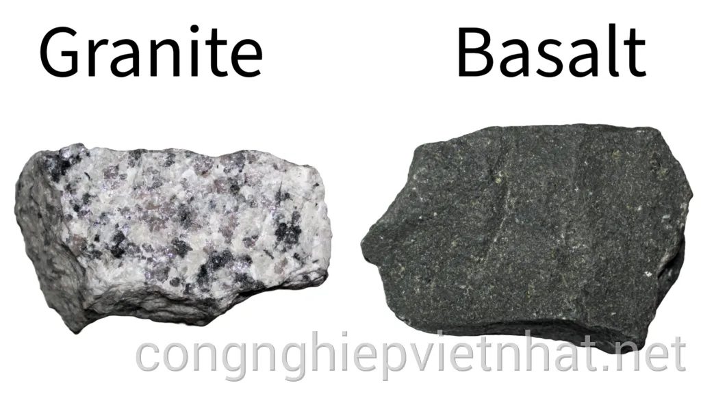 granite and basalt rocks